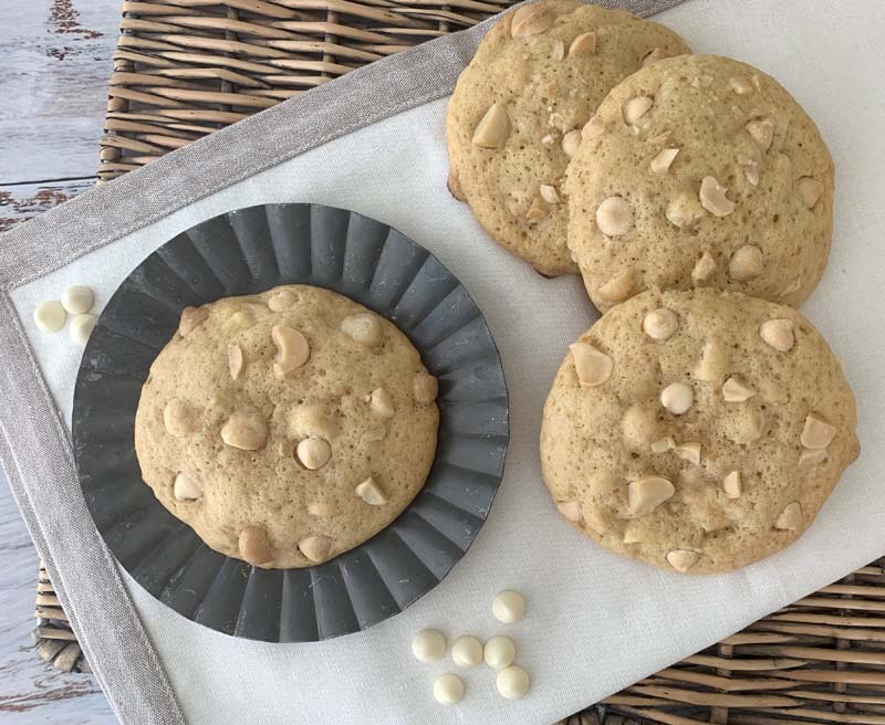 Rezept für White Chocolate Macadamia Cookies - Macademia-Kekse