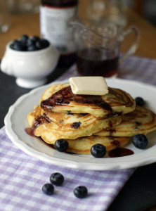 Buttermilk Pancakes with blueberries