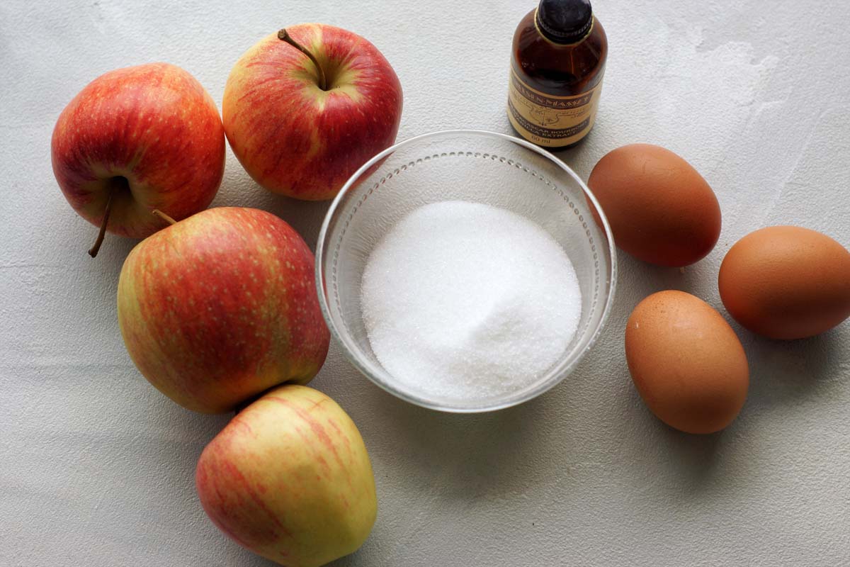Zutaten für Apple Amber, Apfel-Baiser zum Nachtisch