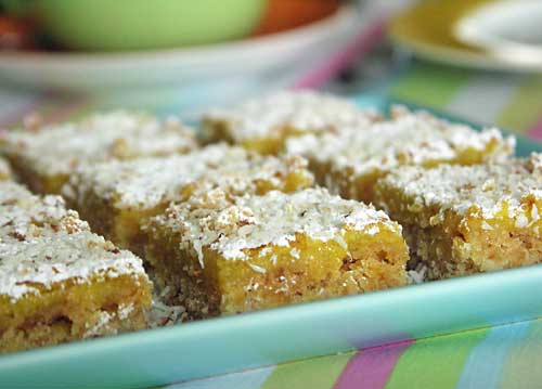 Lemon Coconut Bars (Zitronenschnitten) | USA kulinarisch