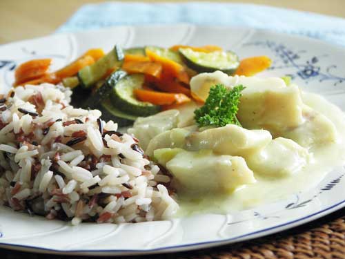 Trout in leek Sauce - Forelle in Lauchsauce