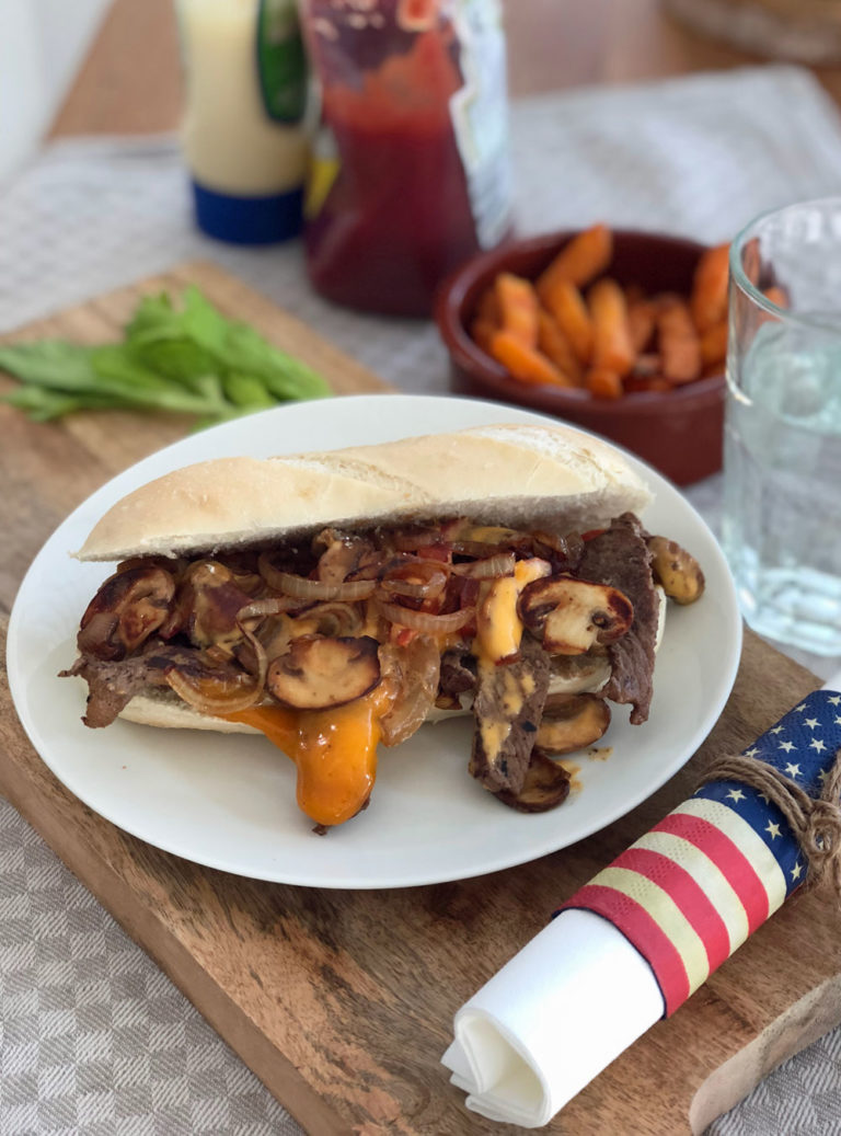 USA-Rezept für Philly Cheese Steak Sandwich