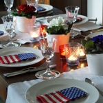 Dekoration für USA-Tisch
