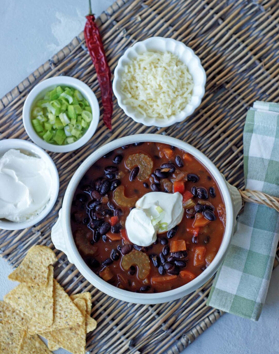 Amerikanisches Rezept für Black Bean Soup wie von TGI Fridays