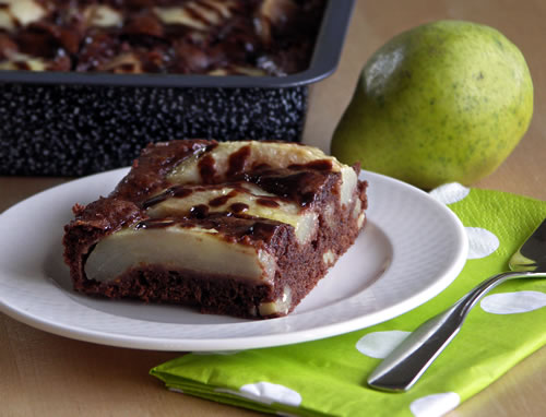 Brownies with Pears (Birnenbrownies)