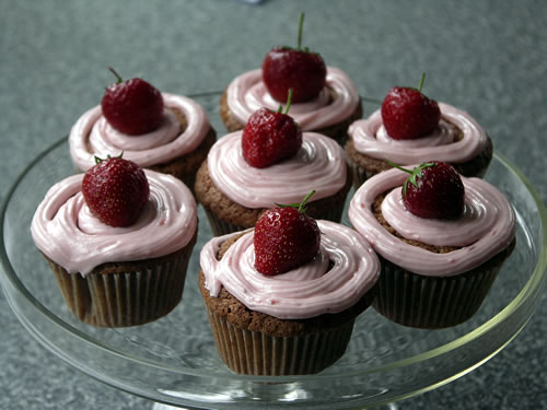 Rezept für Strawberry Cupcakes