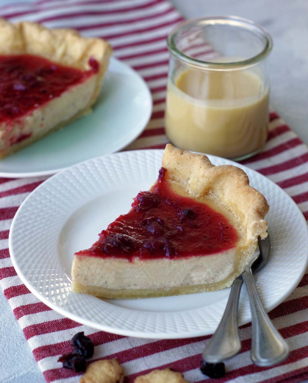 Rezept für amerikanische Cranberry Eggnog Tarte