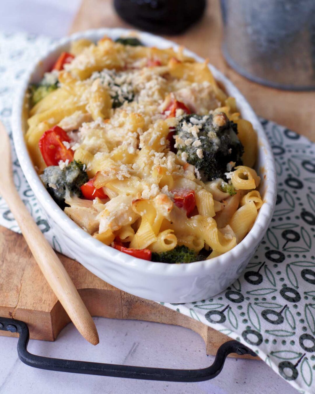 Amerikanisches Rezept für Turkey Casserole, Nudelauflauf mit Truthahn