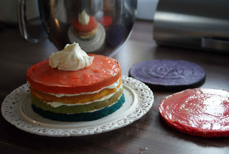Rainbow-Cake (Regenbogen-Kuchen) – Schritt-für-Schritt-Anleitung