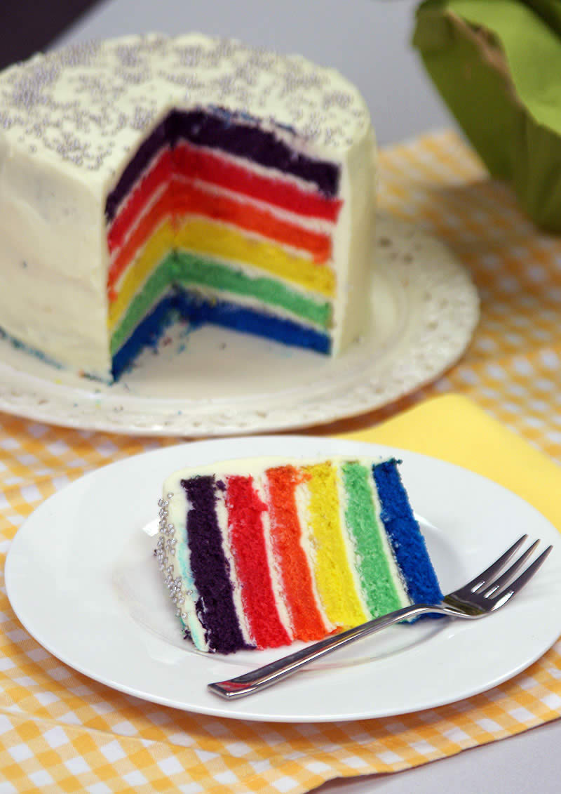 Fertoger Regenbogenkuchen