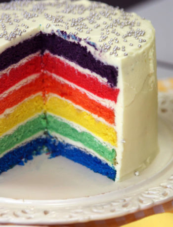 Regenbogenkuchen fertig