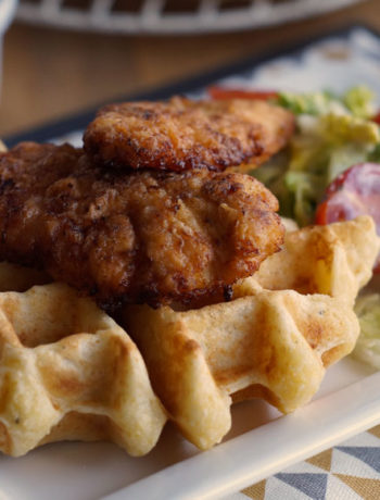 Rezept für Waffle with Chicken / Waffeln mit Huhn