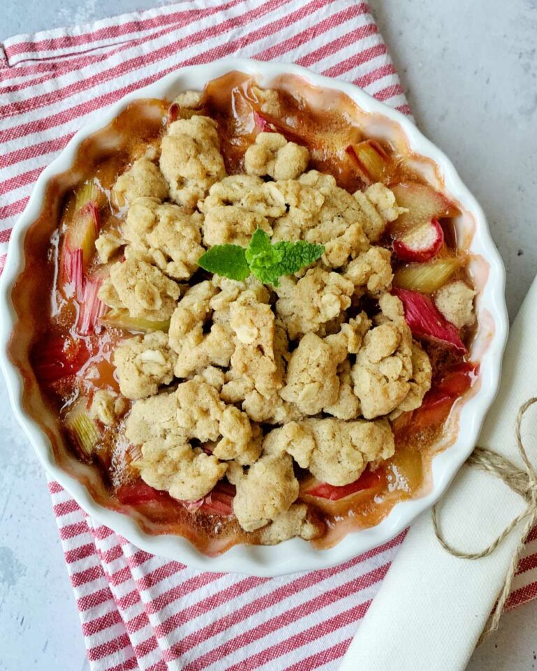 Rezept für Rhabarber-Crumble