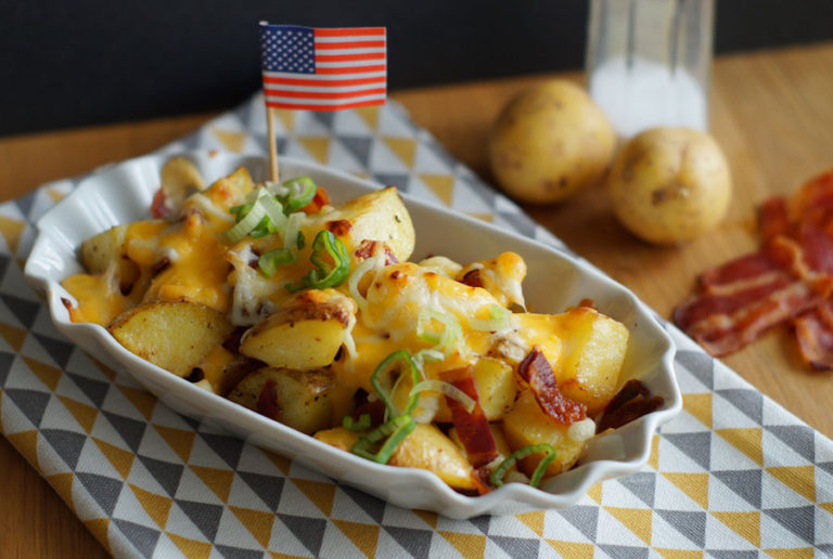 Crispy Cheese and Bacon Potatoes