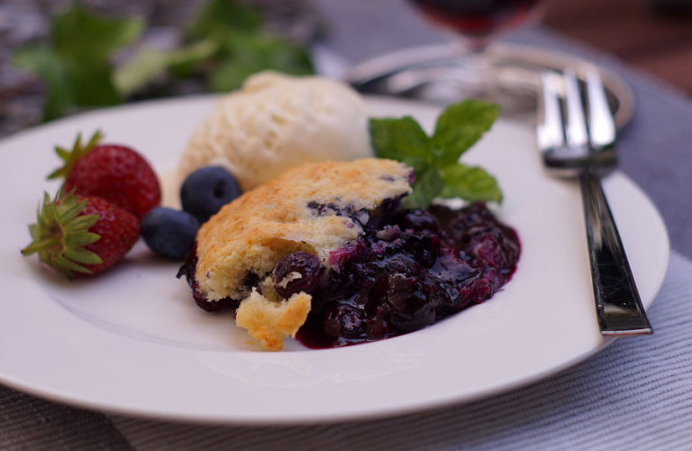 Blueberry Cobbler (Blaubeer-Dessert vom Grill)