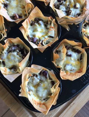 Gebackene Taco Cups