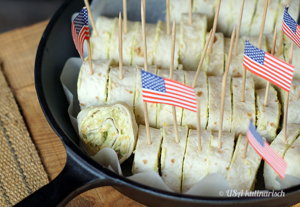 Avocado and Bacon Pinwheels