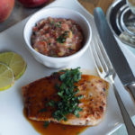 Lachs mit Peach Salsa