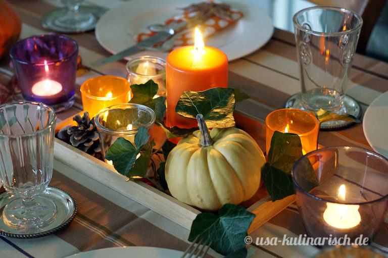 Tisch dekorieren für Thanksgiving