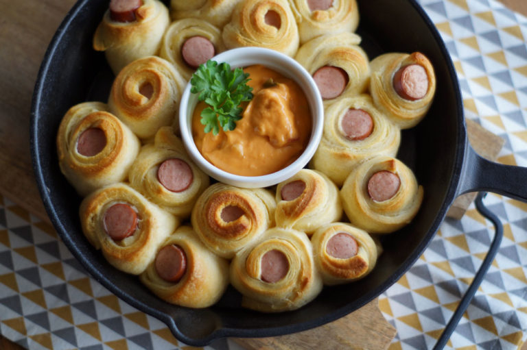 Cheesy Hot Dog Rolls