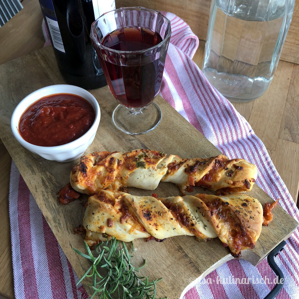 USA-Rezept für Pizza-Twists / Pizzastangen