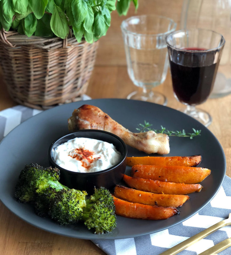 Sheet Pan Chicken and Sweet Potatoes