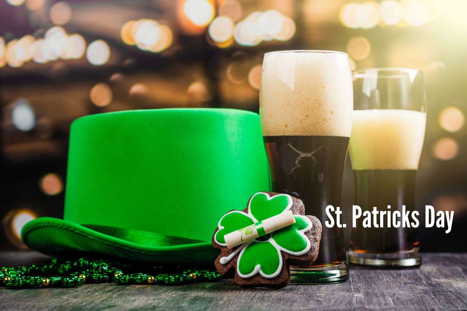 NEU Haarreif St. Patrick’s Day Grün – Mit Glücksklee, 24er Pack, 100% Polyester