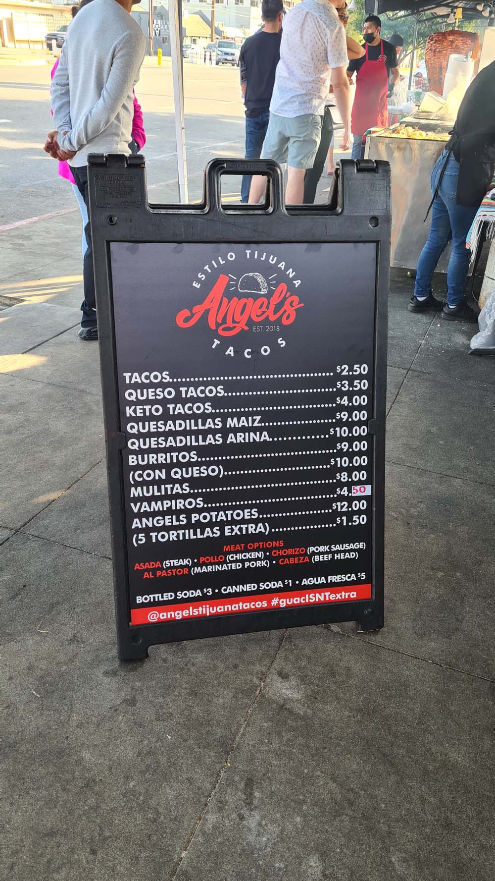 Die Karten von Angels Food Truck