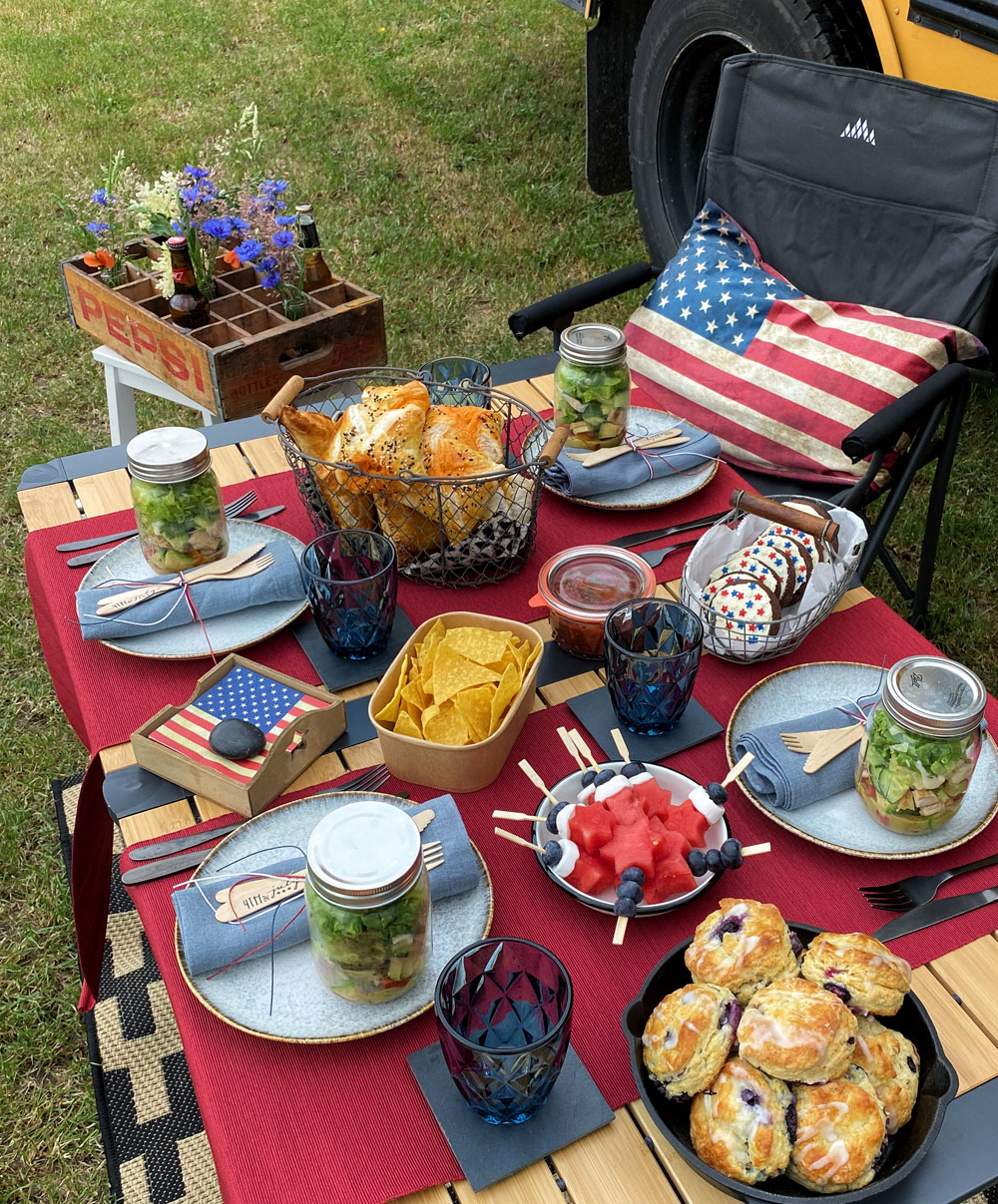 USA Picknick zum 4th of july