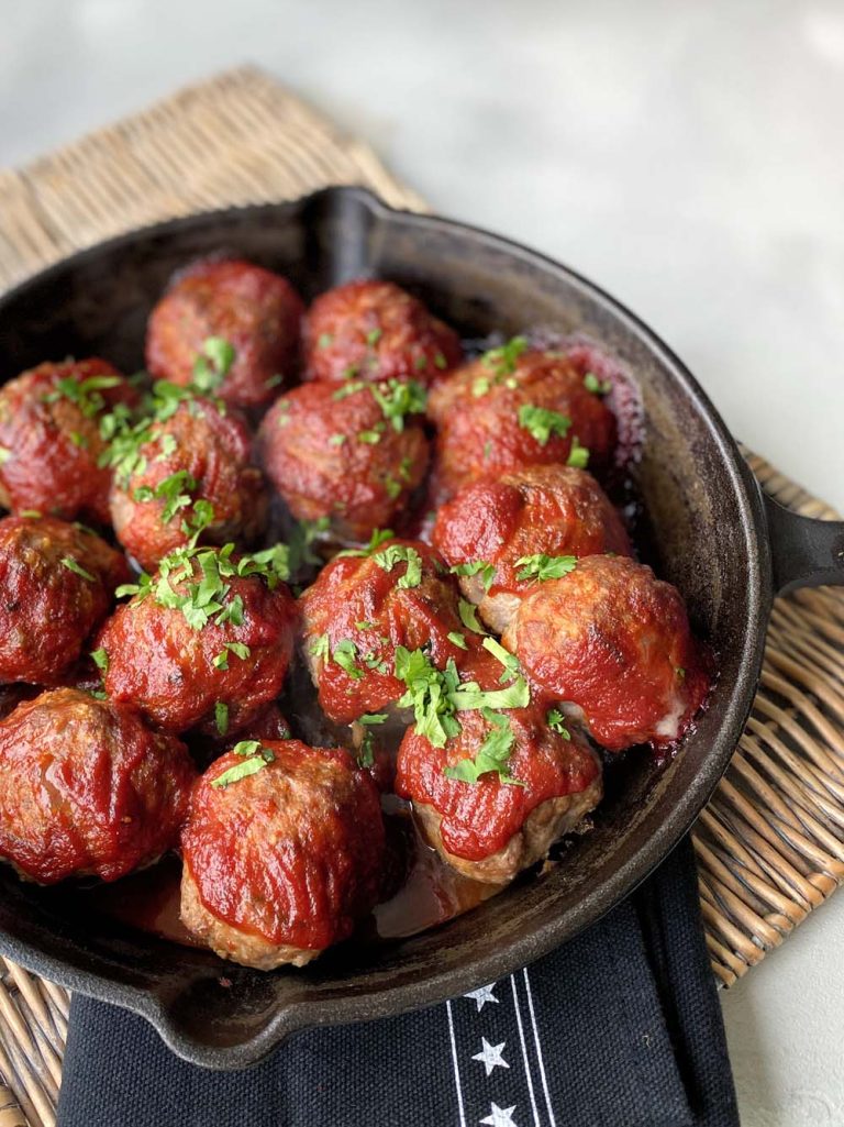 BBQ Bison Meatballs (Hackbällchen aus Bisonfleisch)++Werbung++