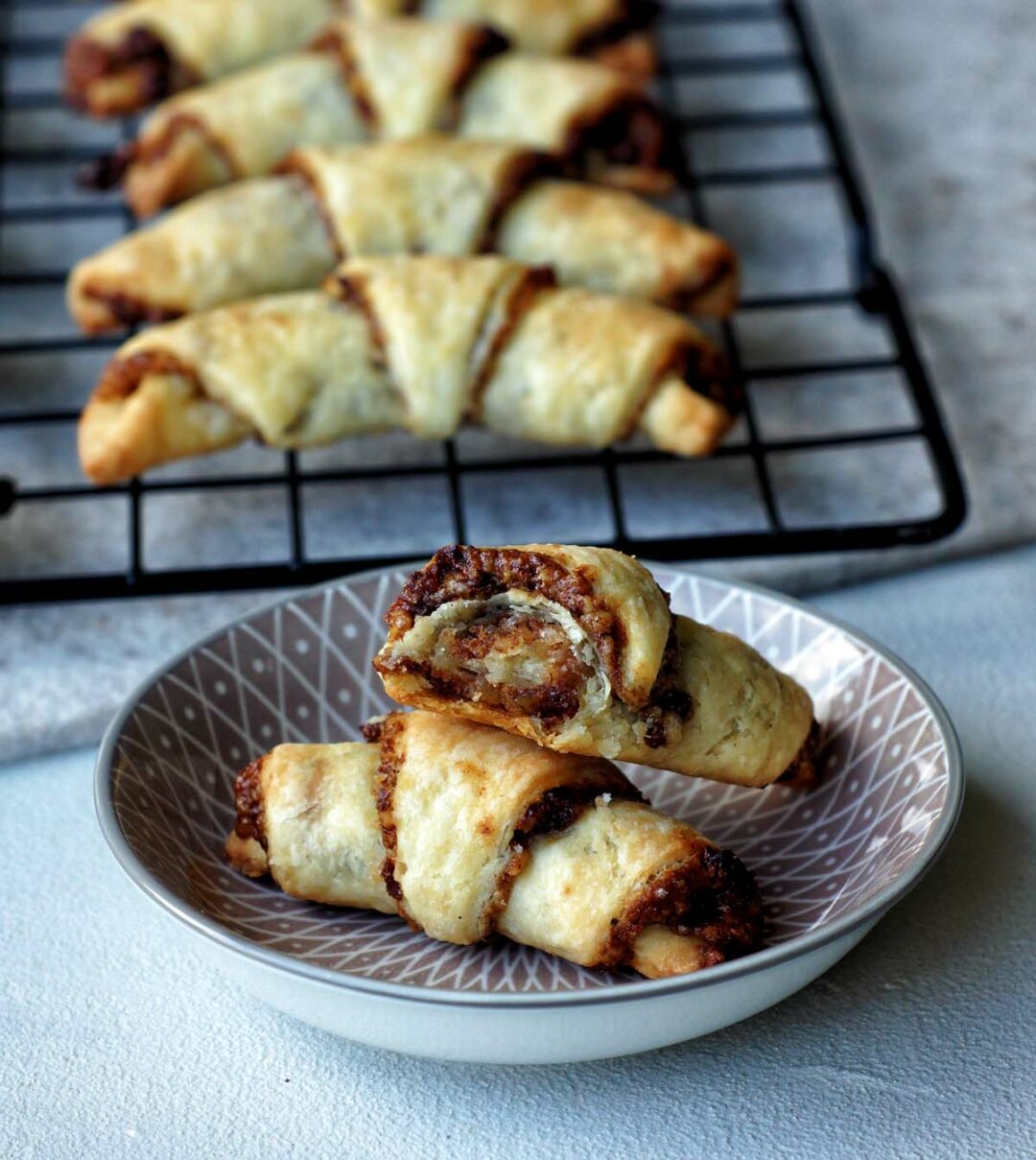 Rezept für Rugelach, gefüllte Hörnchen