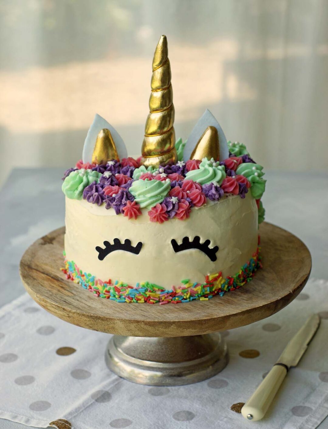 Amerikanisches Rezept für Unicorn Cake / Einhorn-Torte