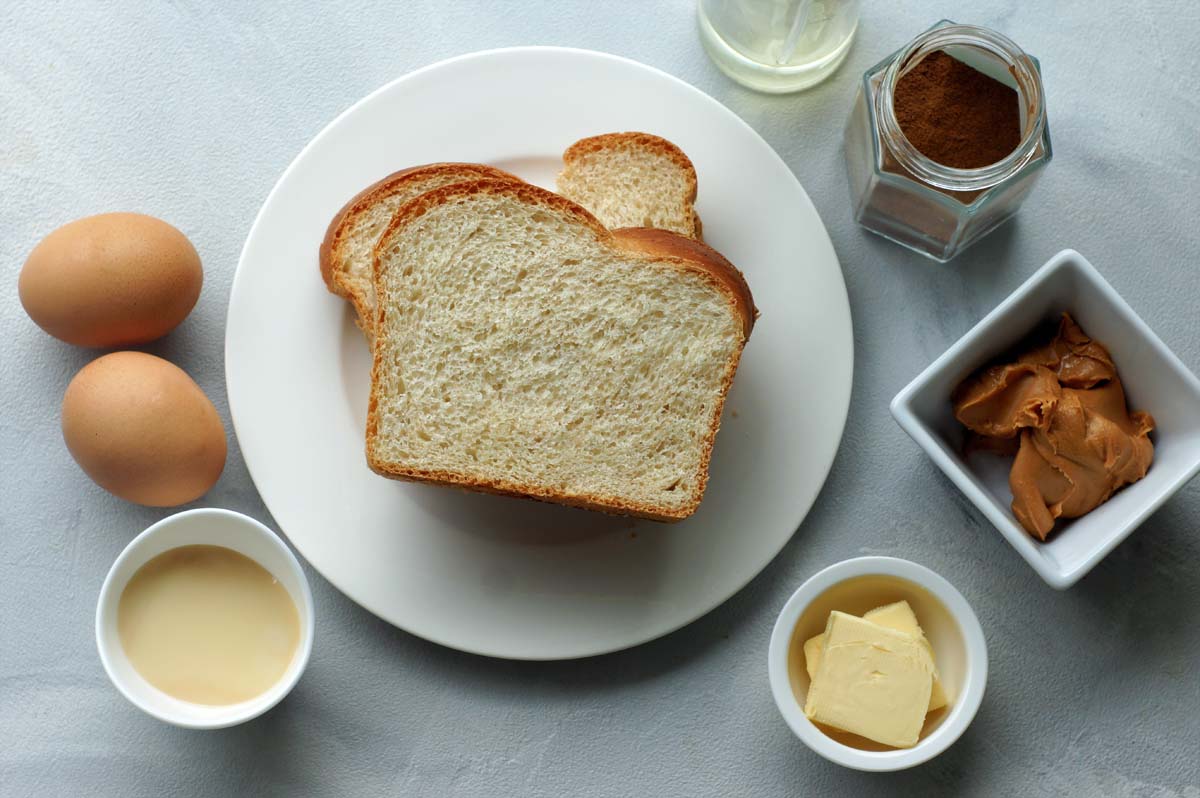 Zutaten für Peanut Butter French Toast