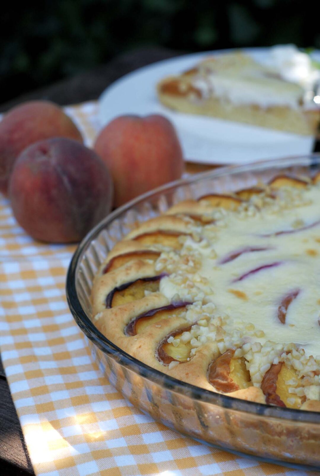 Amerikanisches Rezept für Peaches and Cream Pie