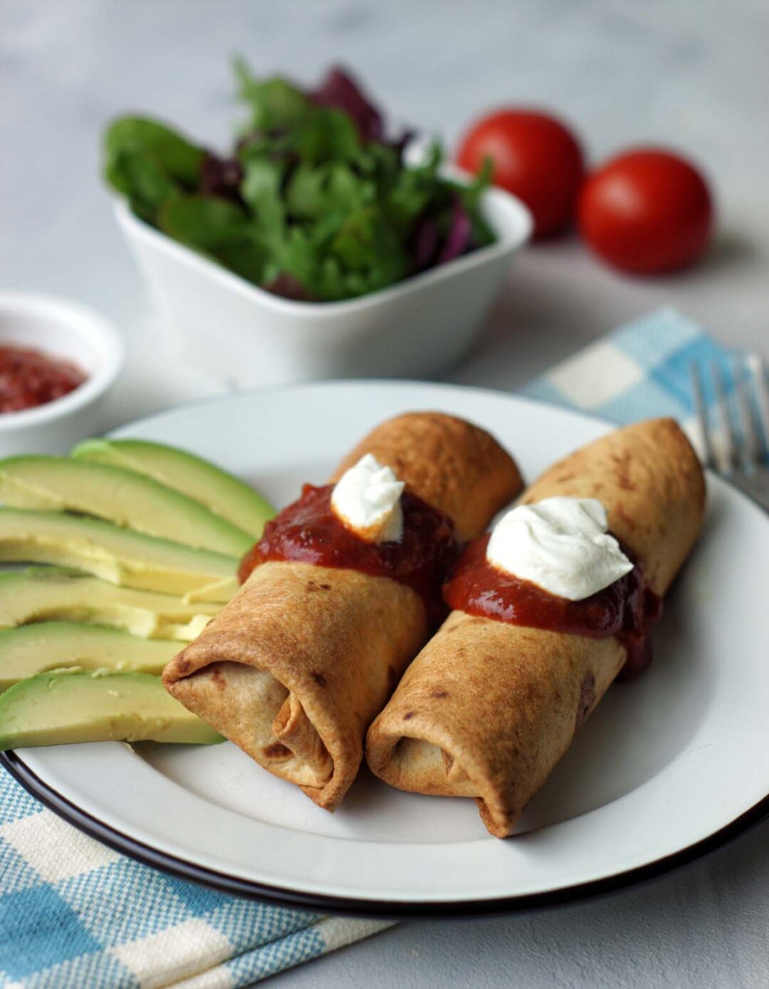 Einfaches rezept für Chicken Cheese Taquitos (Heißluftfritteuse)