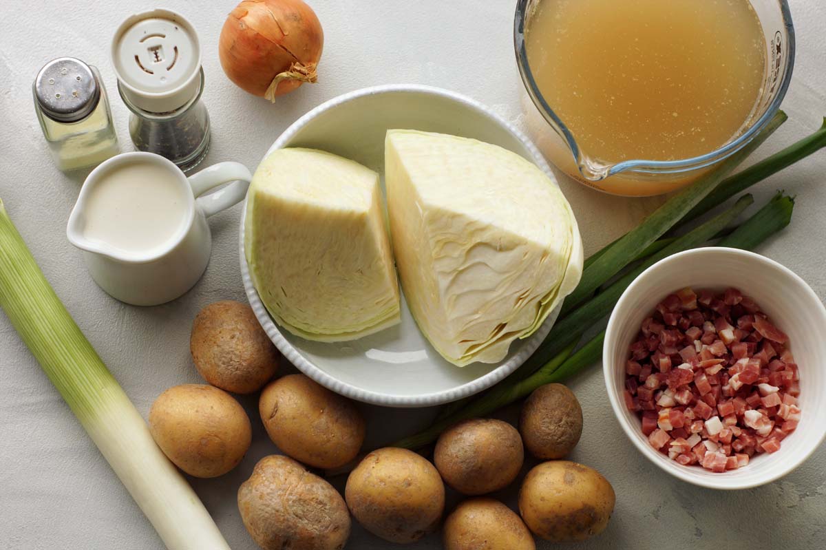 Zutaten für Colcannon Soup aus Irland