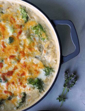 Amerikanisches Rezept für Broccoli Rice Casserole mit Hühnchen